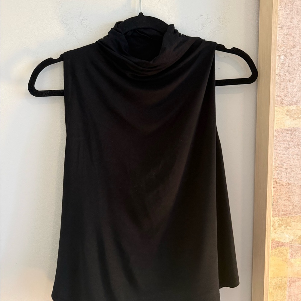 Babaton Black Sleeveless Mock Neck Tank
